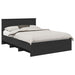 Cadru de pat cu headboard Negru 160 x 200 cm Lemn compozit - WALTI WALTI