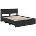 Cadru de pat cu headboard Negru 160 x 200 cm Lemn compozit - WALTI WALTI