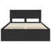 Cadru de pat cu headboard Negru 160 x 200 cm Lemn compozit - WALTI WALTI