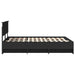 Cadru de pat cu headboard Negru 160 x 200 cm Lemn compozit - WALTI WALTI