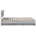 Cadru de pat cu headboard Gri Sonoma 160 x 200 cm Lemn compozit - WALTI WALTI