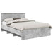 Cadru de pat Gri din beton 150 x 200 cm Lemn compozit - WALTI WALTI