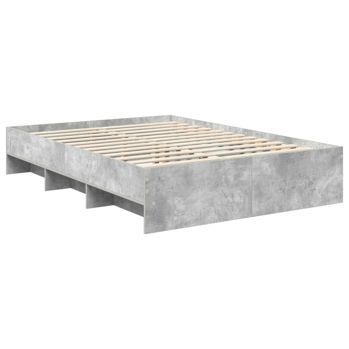Cadru de pat Gri din beton 150 x 200 cm Lemn compozit - WALTI WALTI