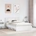 Cadru de pat cu headboard Alb 140 x 200 cm Lemn compozit - WALTI WALTI
