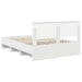 Cadru de pat cu headboard Alb 140 x 200 cm Lemn compozit - WALTI WALTI