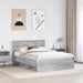 Cadru de pat cu headboard Gri Sonoma 140 x 200 cm Lemn compozit - WALTI WALTI