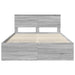 Cadru de pat cu headboard Gri Sonoma 140 x 200 cm Lemn compozit - WALTI WALTI