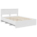 Cadru de pat cu headboard Alb 140 x 200 cm Lemn compozit - WALTI WALTI