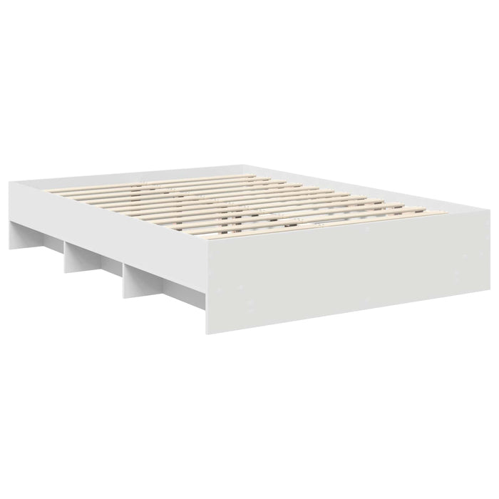 Cadru de pat cu headboard Alb 140 x 200 cm Lemn compozit - WALTI WALTI