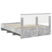 Cadru de pat Gri din beton 140 x 200 cm Lemn compozit - WALTI WALTI