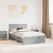 Cadru de pat Gri din beton 137 x 203 cm Lemn compozit - WALTI WALTI
