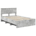 Cadru de pat Gri din beton 137 x 203 cm Lemn compozit - WALTI WALTI