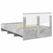 Cadru de pat Gri din beton 137 x 203 cm Lemn compozit - WALTI WALTI