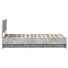 Cadru de pat Gri din beton 137 x 203 cm Lemn compozit - WALTI WALTI