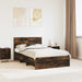 Cadru de pat Stejar fumuriu 137 x 203 cm Lemn compozit - WALTI WALTI