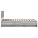 Cadru de pat cu headboard Gri Sonoma 137 x 203 cm Lemn compozit - WALTI WALTI