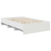 Cadru de pat cu headboard Alb 120 x 123 cm Lemn compozit - WALTI WALTI
