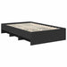 Cadru de pat cu headboard Negru 120 x 123 cm Lemn compozit - WALTI WALTI
