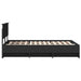 Cadru de pat cu headboard Negru 120 x 123 cm Lemn compozit - WALTI WALTI