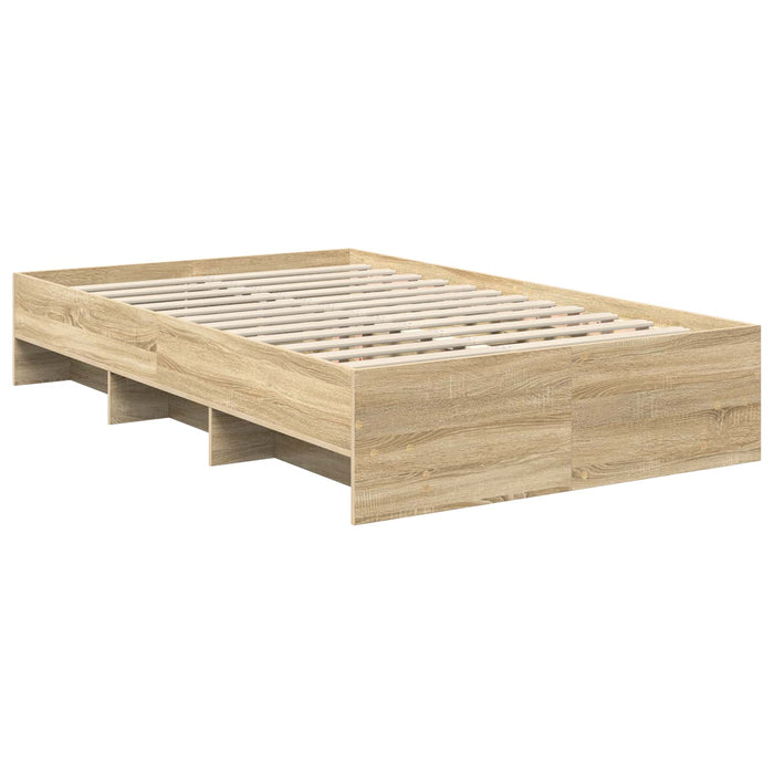 Cadru de pat Stejar Sonoma 120 x 123 cm Lemn compozit - WALTI WALTI