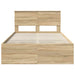 Cadru de pat Stejar Sonoma 120 x 123 cm Lemn compozit - WALTI WALTI