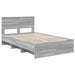Cadru de pat cu headboard Gri Sonoma 120 x 123 cm Lemn compozit - WALTI WALTI