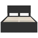 Cadru de pat cu headboard Negru 120 x 123 cm Lemn compozit - WALTI WALTI