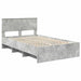 Cadru de pat Gri din beton 120 x 123 cm Lemn compozit - WALTI WALTI
