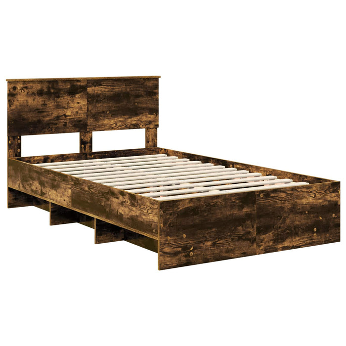 Cadru de pat Stejar fumuriu 120 x 123 cm Lemn compozit - WALTI WALTI