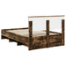 Cadru de pat Stejar fumuriu 120 x 123 cm Lemn compozit - WALTI WALTI