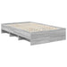 Cadru de pat cu headboard Gri Sonoma 120 x 123 cm Lemn compozit - WALTI WALTI