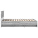 Cadru de pat cu headboard Gri Sonoma 120 x 123 cm Lemn compozit - WALTI WALTI