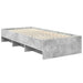 Cadru de pat Gri din beton 120 x 123 cm Lemn compozit - WALTI WALTI