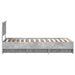 Cadru de pat Gri din beton 120 x 123 cm Lemn compozit - WALTI WALTI