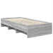 Cadru de pat cu headboard Gri Sonoma 120 x 123 cm Lemn compozit - WALTI WALTI
