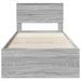 Cadru de pat cu headboard Gri Sonoma 120 x 123 cm Lemn compozit - WALTI WALTI