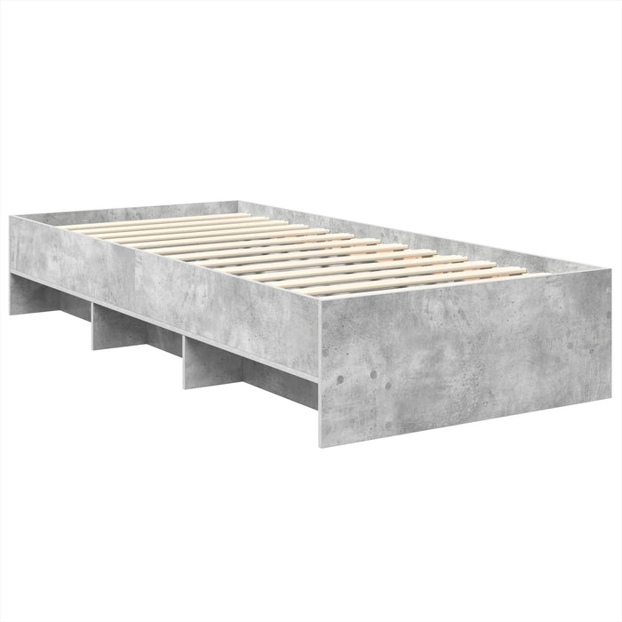 Cadru de pat Gri din beton 90 x 200 cm Lemn compozit - WALTI WALTI