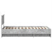 Cadru de pat Gri din beton 90 x 200 cm Lemn compozit - WALTI WALTI