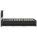 Cadru de pat cu headboard Negru 90 x 200 cm Lemn compozit - WALTI WALTI