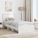 Cadru de pat cu headboard Alb 80 x 200 cm Lemn compozit - WALTI WALTI
