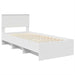 Cadru de pat cu headboard Alb 80 x 200 cm Lemn compozit - WALTI WALTI