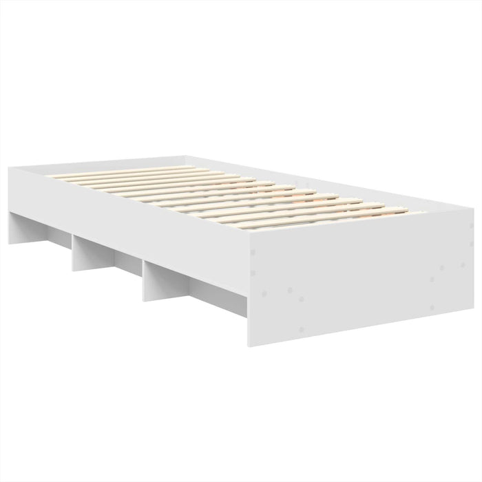 Cadru de pat cu headboard Alb 80 x 200 cm Lemn compozit - WALTI WALTI