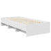 Cadru de pat cu headboard Alb 80 x 200 cm Lemn compozit - WALTI WALTI