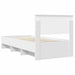 Cadru de pat cu headboard Alb 80 x 200 cm Lemn compozit - WALTI WALTI