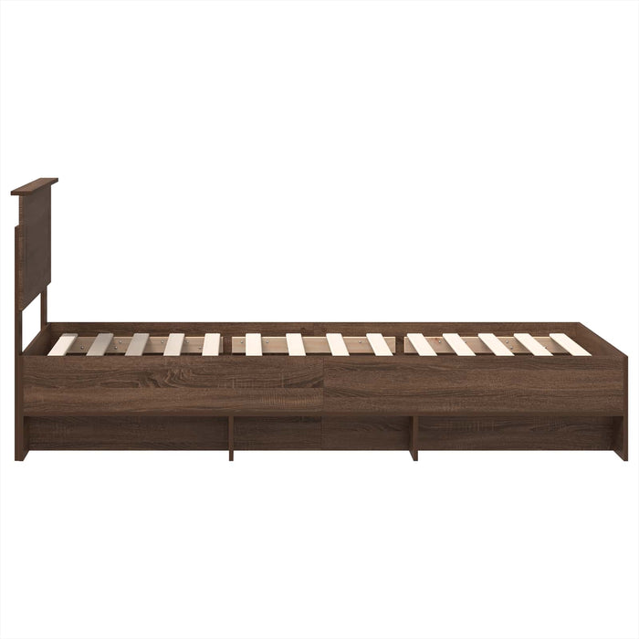 Cadru de pat Stejar închis 80 x 200 cm Lemn compozit - WALTI WALTI