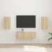 Set Dulap pentru Televizor Montat pe Perete 4 pcs Stejar Sonoma - WALTI WALTI