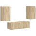 Set Dulap pentru Televizor Montat pe Perete 4 pcs Stejar Sonoma - WALTI WALTI