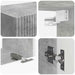 Set Dulap pentru Televizor Montat pe Perete 4 pcs Gri din beton - WALTI WALTI