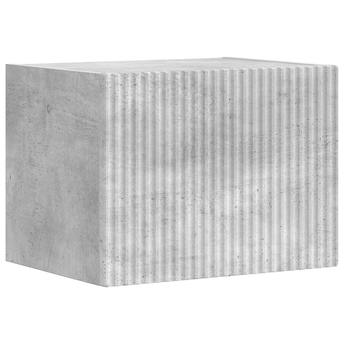 Set Dulap pentru Televizor Montat pe Perete 4 pcs Gri din beton - WALTI WALTI