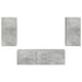 Set Dulap pentru Televizor Montat pe Perete 4 pcs Gri din beton - WALTI WALTI
